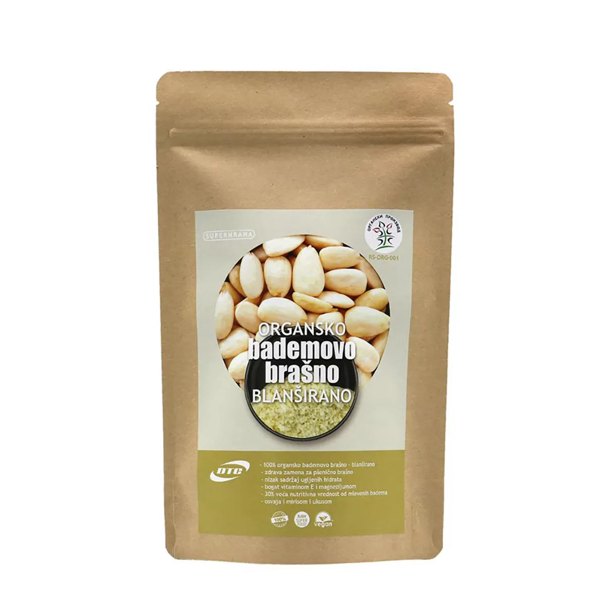 Organsko bademovo blanširano brašno dtc, 200g 