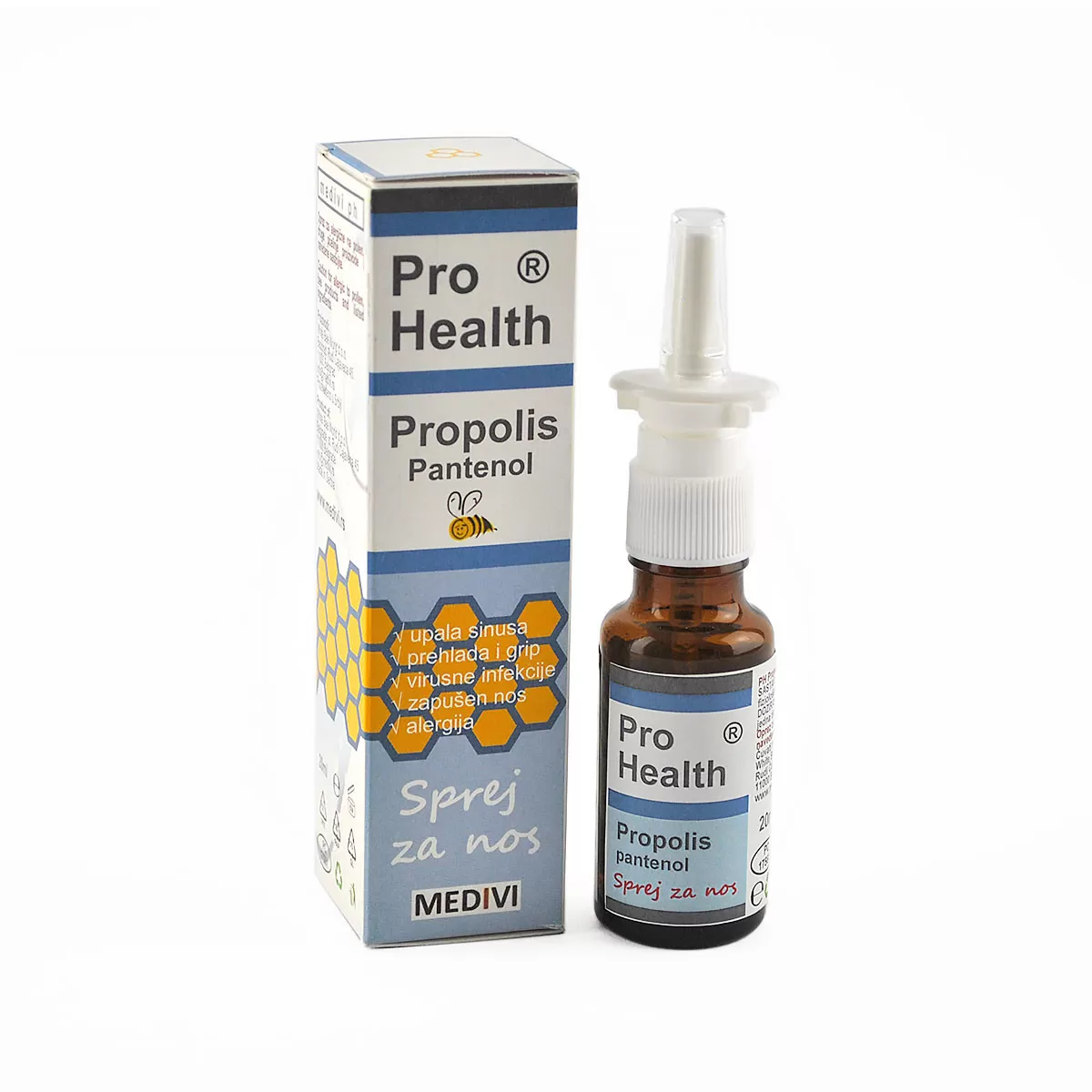 Propolis pantenol sprej za nos medivi, 20ml 