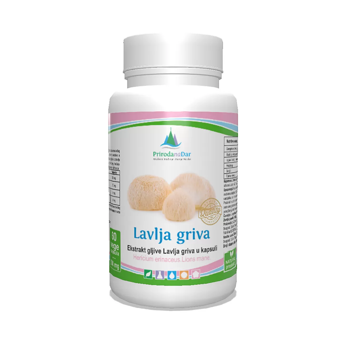 Ekstrakt gljive lavlja griva sa 30% betaglukana 60 cps 