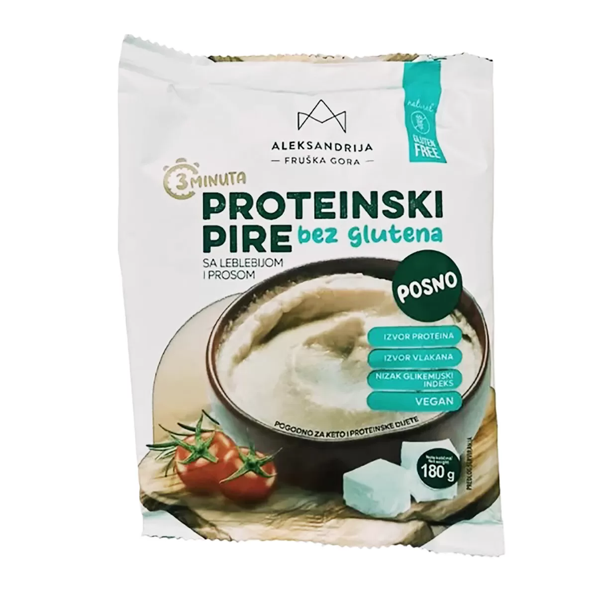 Proteinski pire sa leblebijom i prosom, bez glutena 180g 