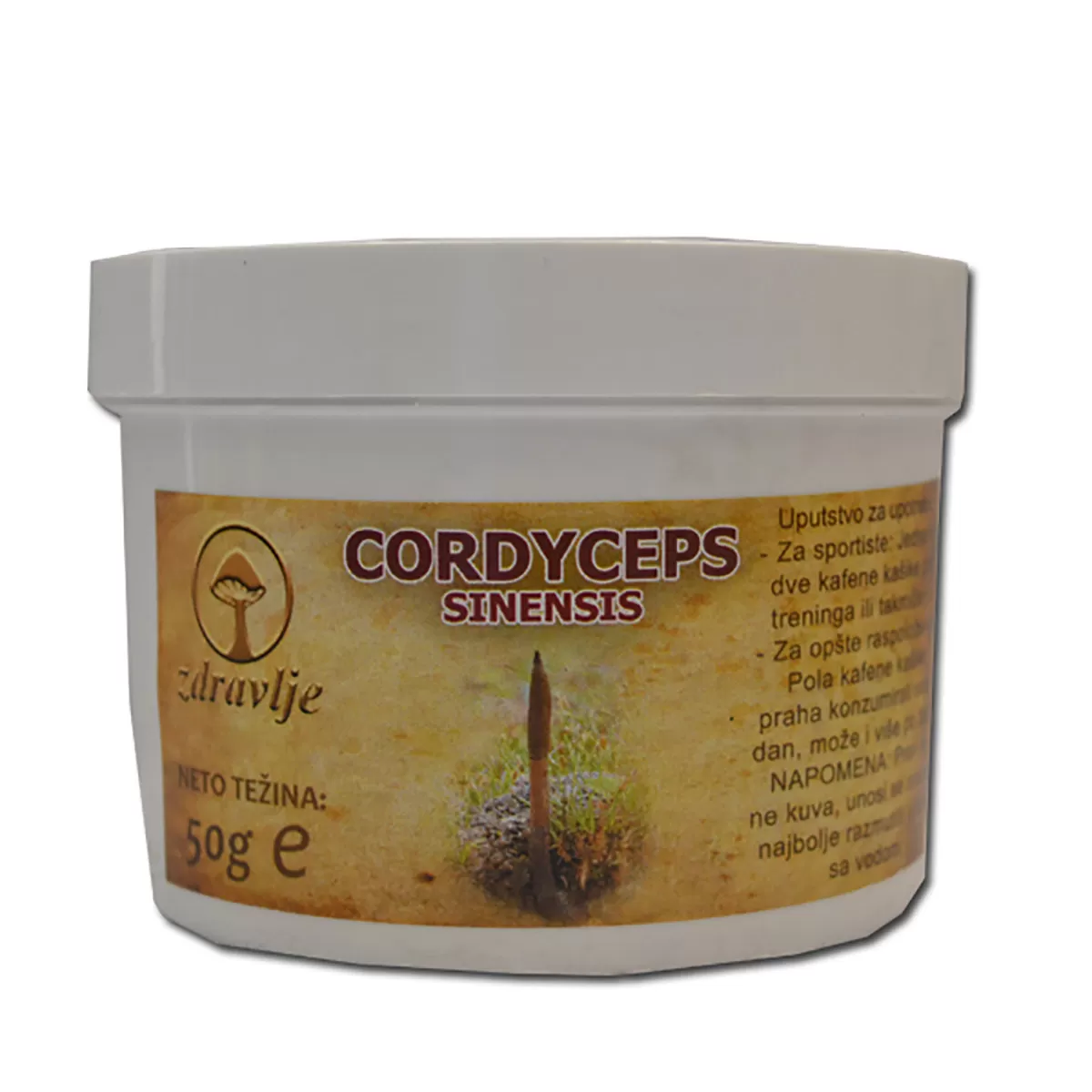 Cordyceps sinensis gljiva u prahu EP, 50g 