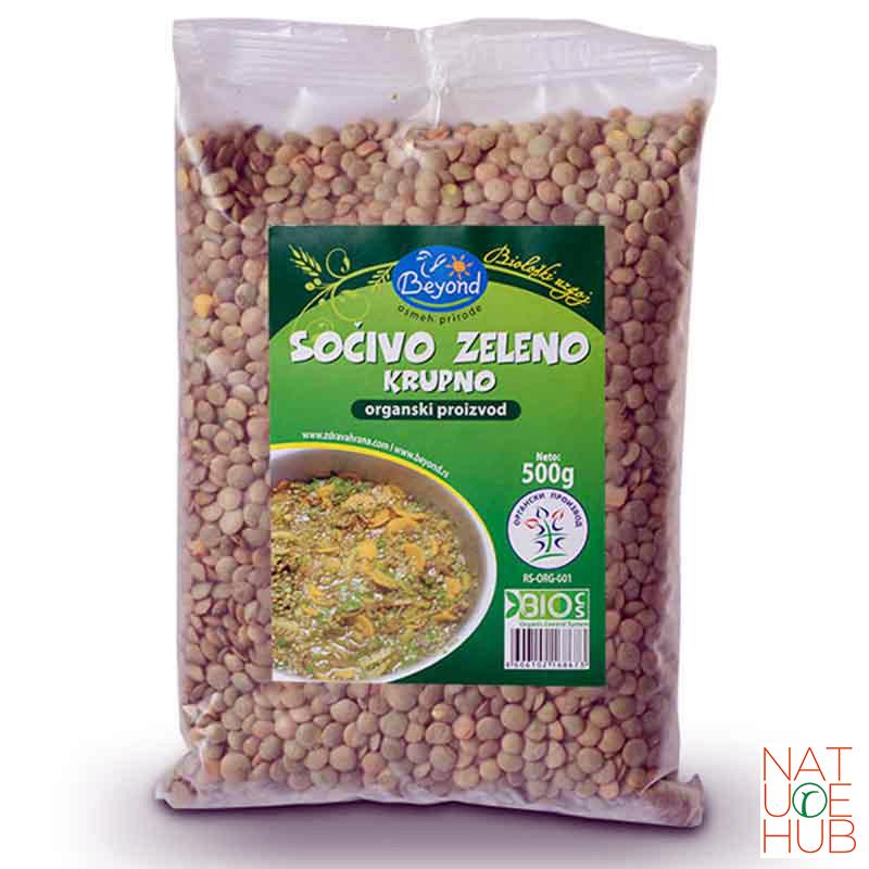 Organsko sočivo, krupno i zeleno, 500g 