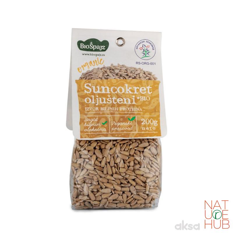 Organski oljušteni sirovi suncokret, 200g 