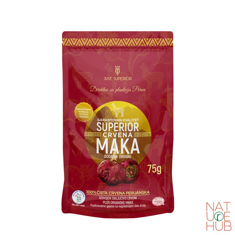 Superior crvena organska maka u prahu, 75g 