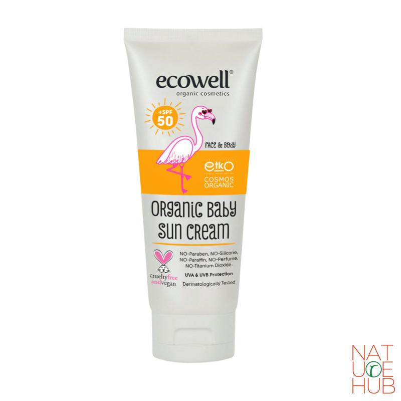 Ecowell Organska krema za sunčanje za bebe - SPF 50 