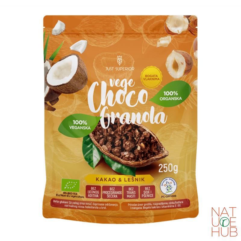 Organska vege choco granola bez glutena 250g 