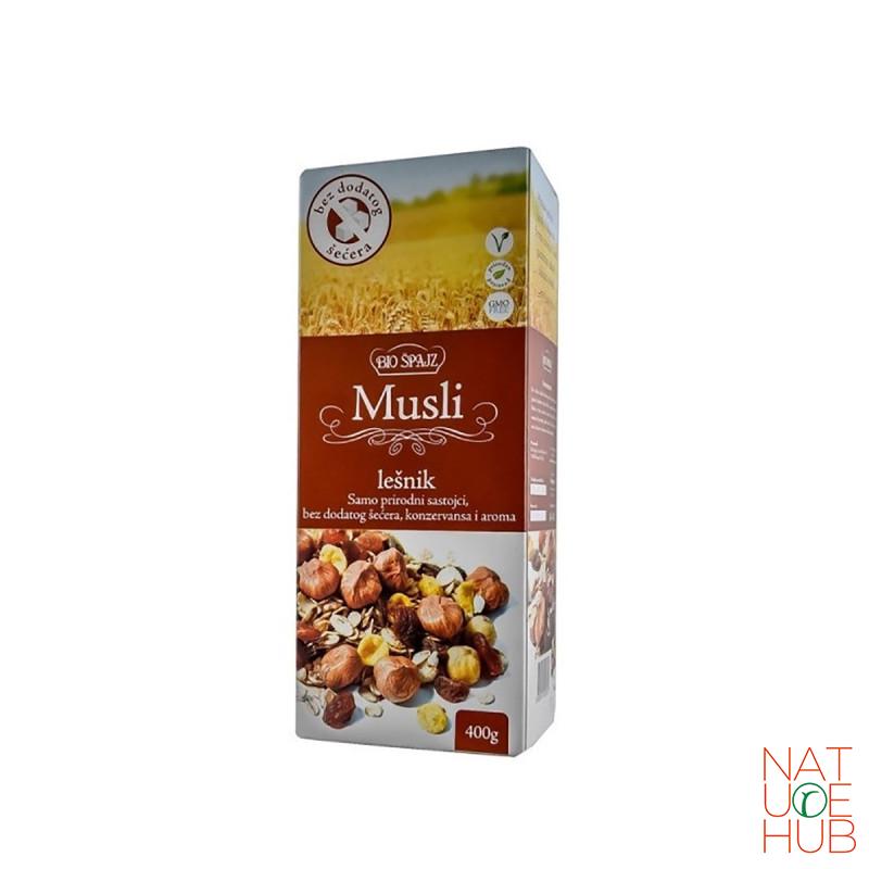 Musli lešnik, biošpajz 400g 