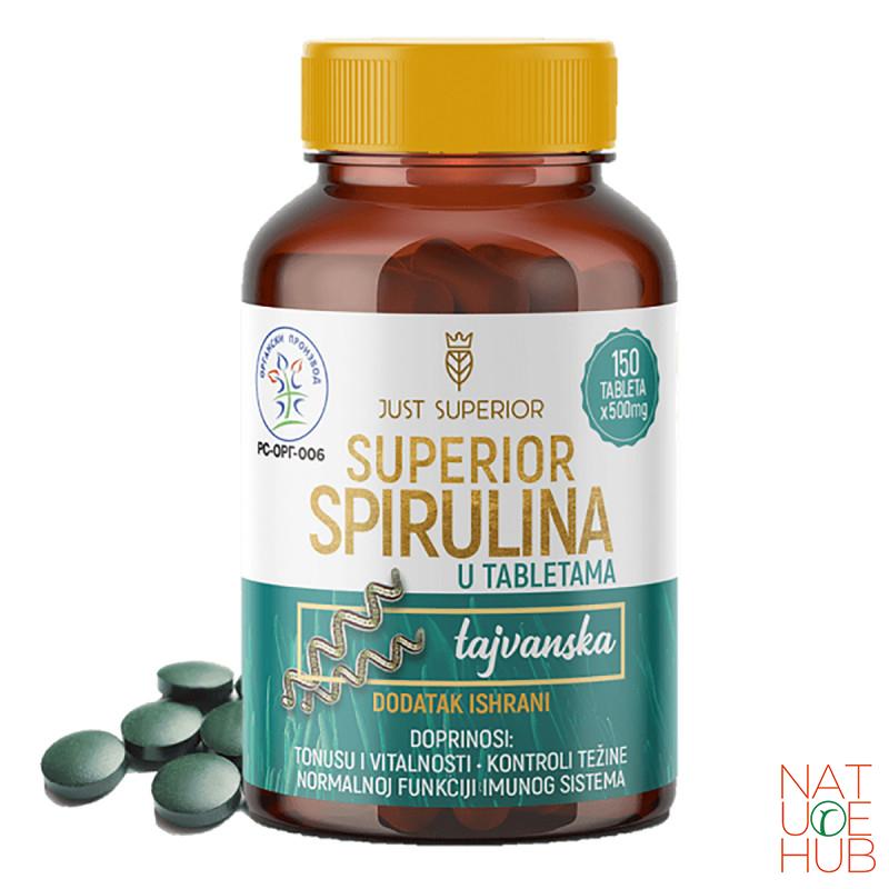 Tajvanska organska spirulina 150 tbl, superior 