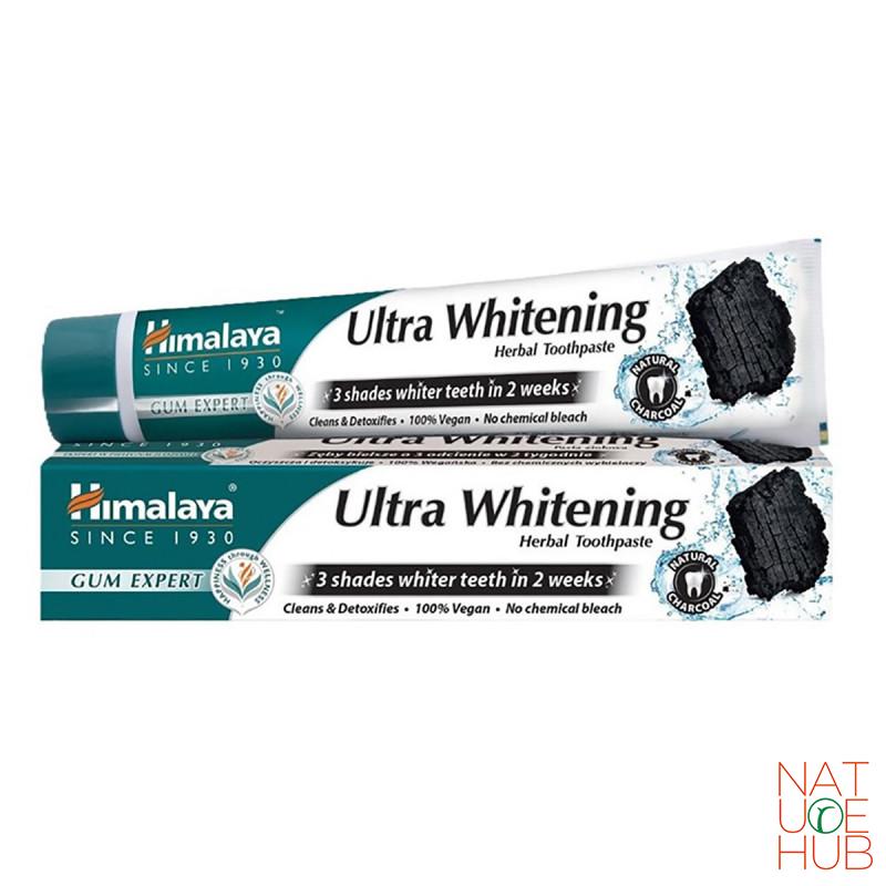 Ultra white charcoal pasta za zube bez fluora himalaya, 75 ml 