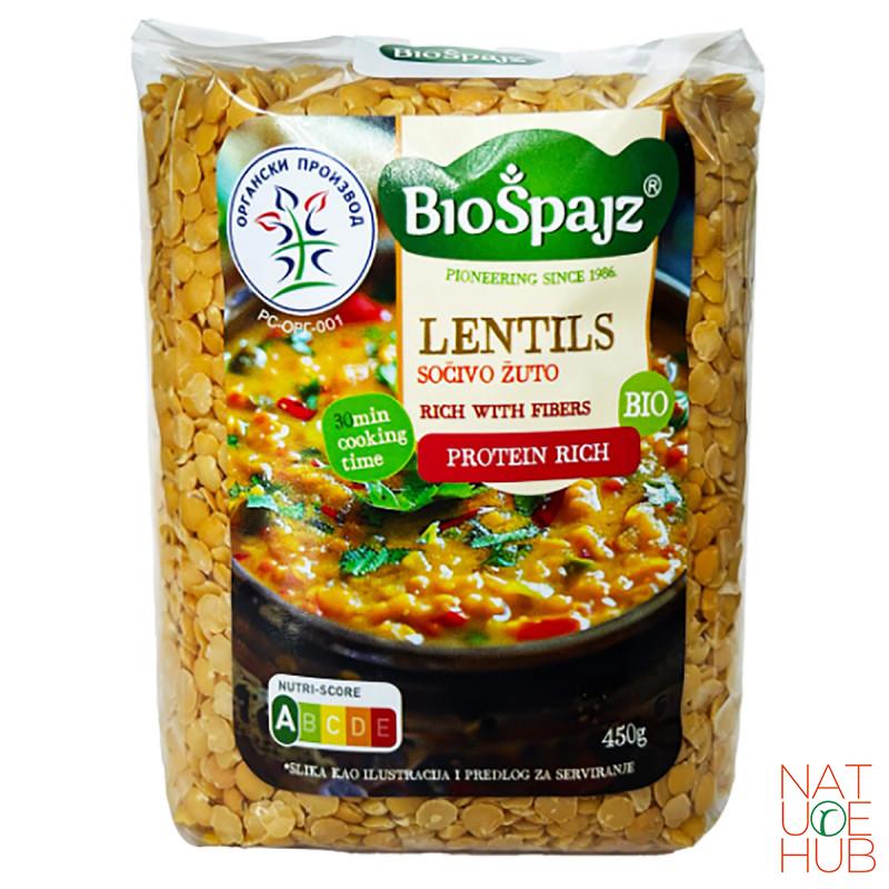 Organsko žuto sočivo Biošpajz, 450g 