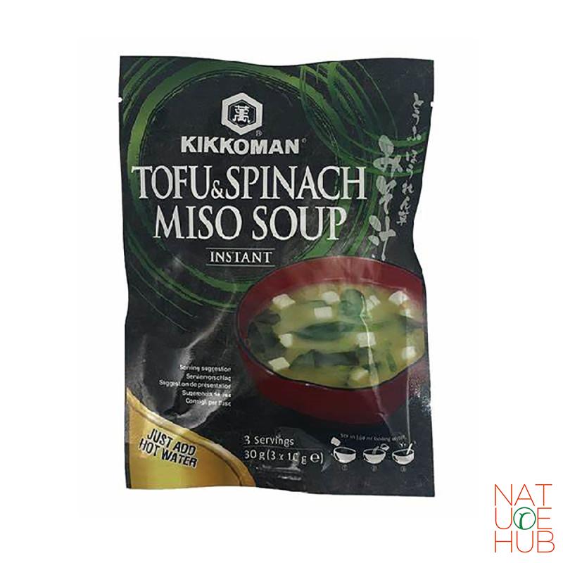 Tofu i spanac miso supa, tri porcije, Kikkoman, 30g 