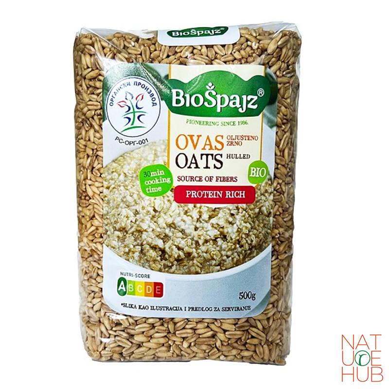 Ovas oljušteni organski, Biošpajz, 450g 