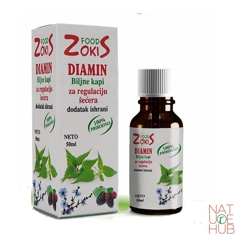 Diamin biljne kapi za regulaciju šećera zokis food 50ml 