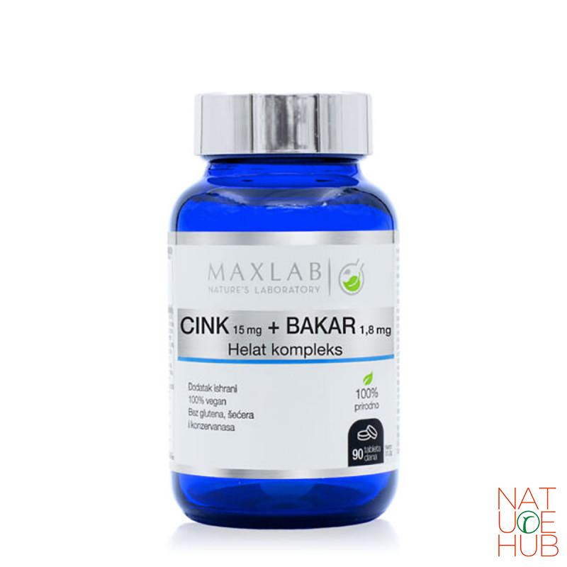 Cink 15mg + bakar 1,8mg, Maxlab 90 imuno tableta 