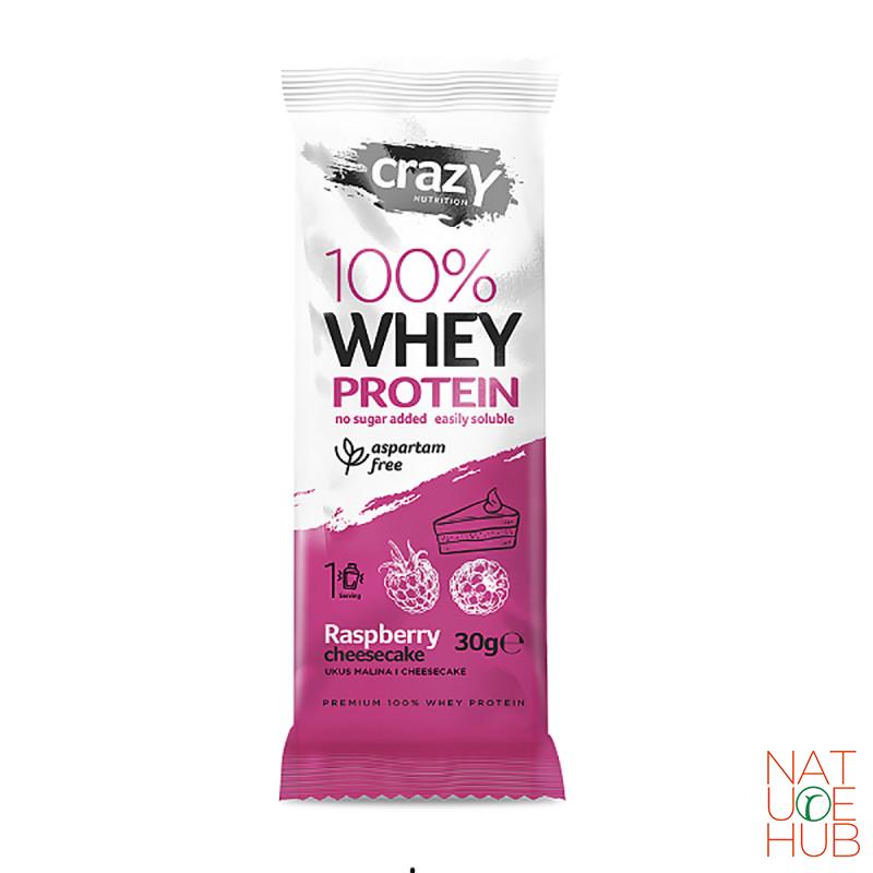Whey protein malina crazy nutrition, 30g 