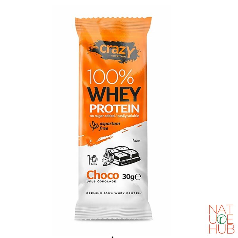 Whey protein čokolada crazy nutrition, 30g 