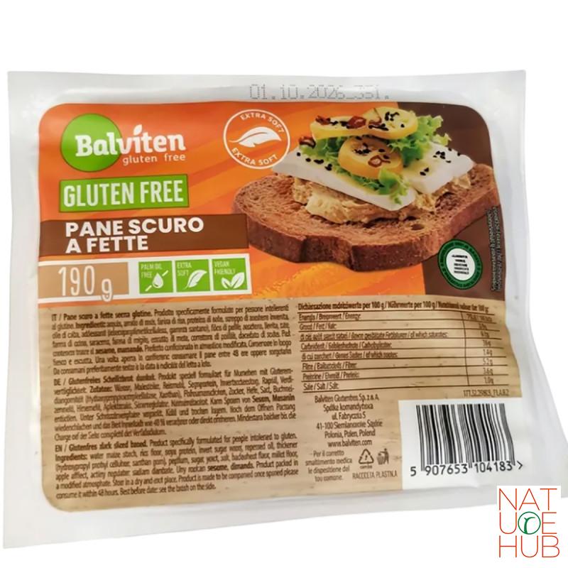 Crni hleb Pane Scuro a Fette, bez glutena, 190 g Balviten 