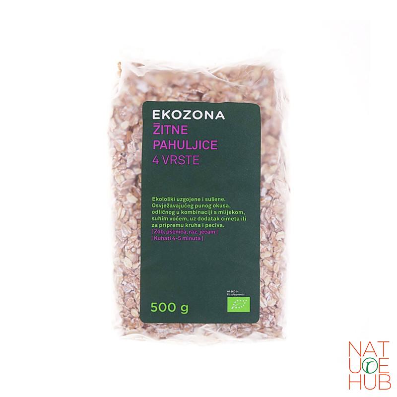 Pahuljice od 4 vrste žitarica Ekozona, 500g 