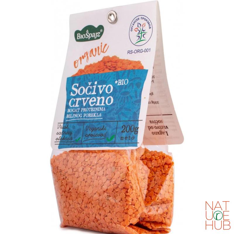 Organsko crveno sočivo, 200g 