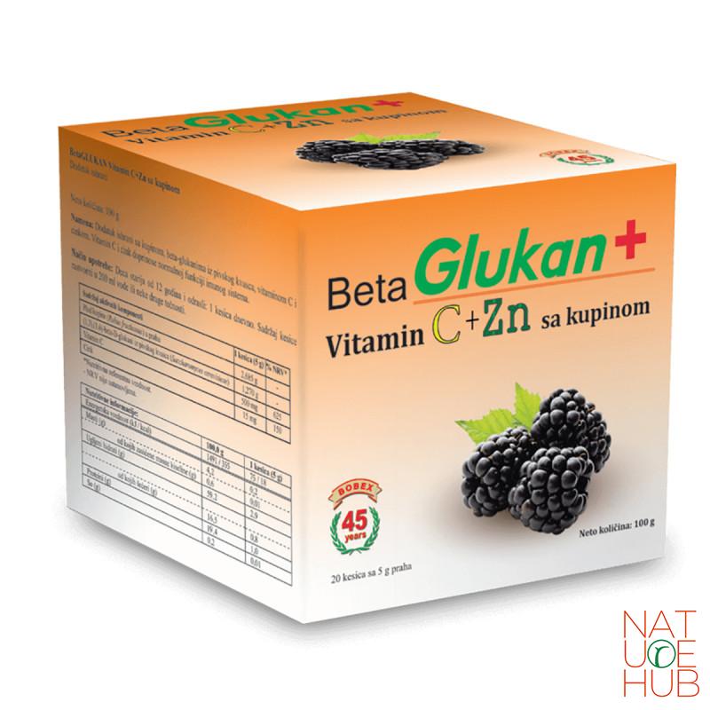 Beta glukan + vit C i Zn sa kupinom, 20 kesica 
