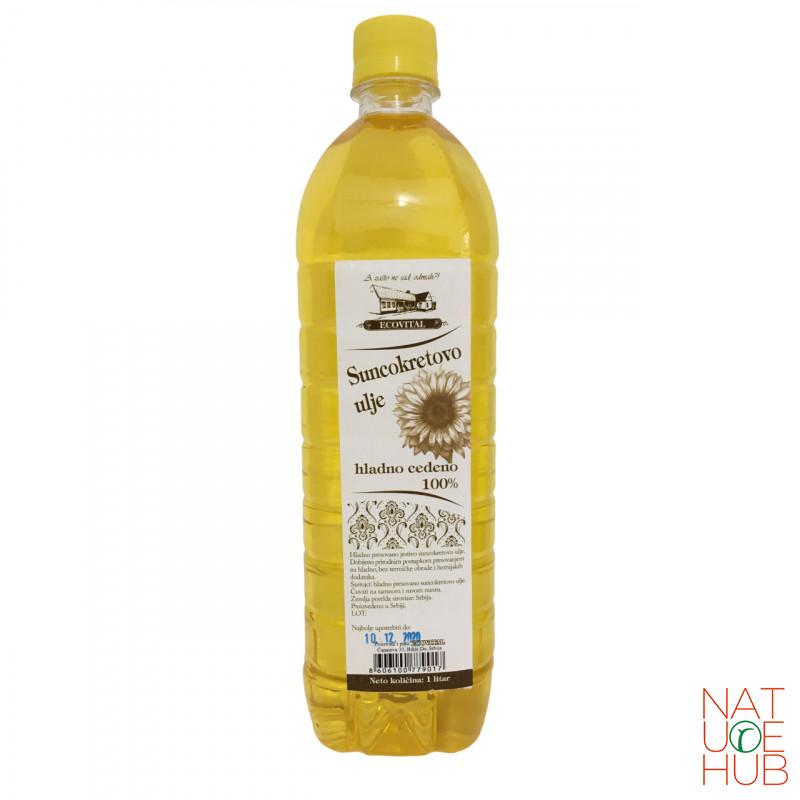 Hladno ceđeno ulje suncokreta Ecovital, 500ml 