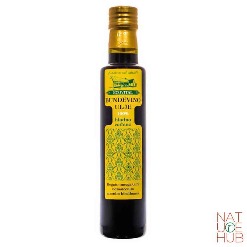 Hladno ceđeno bundevino ulje, Ecovital 0,25l 