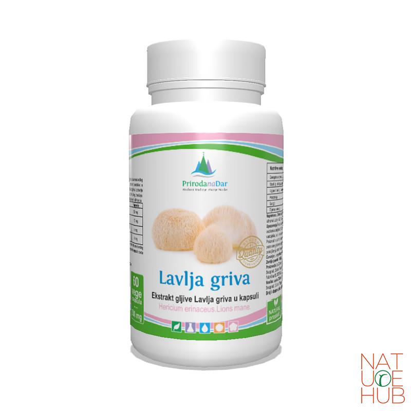 Ekstrakt gljive lavlja griva sa 30% betaglukana 60 cps 
