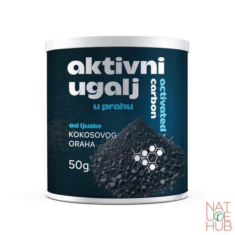 Aktivni ugalj od ljuske kokosovog oraha u prahu, 50g 