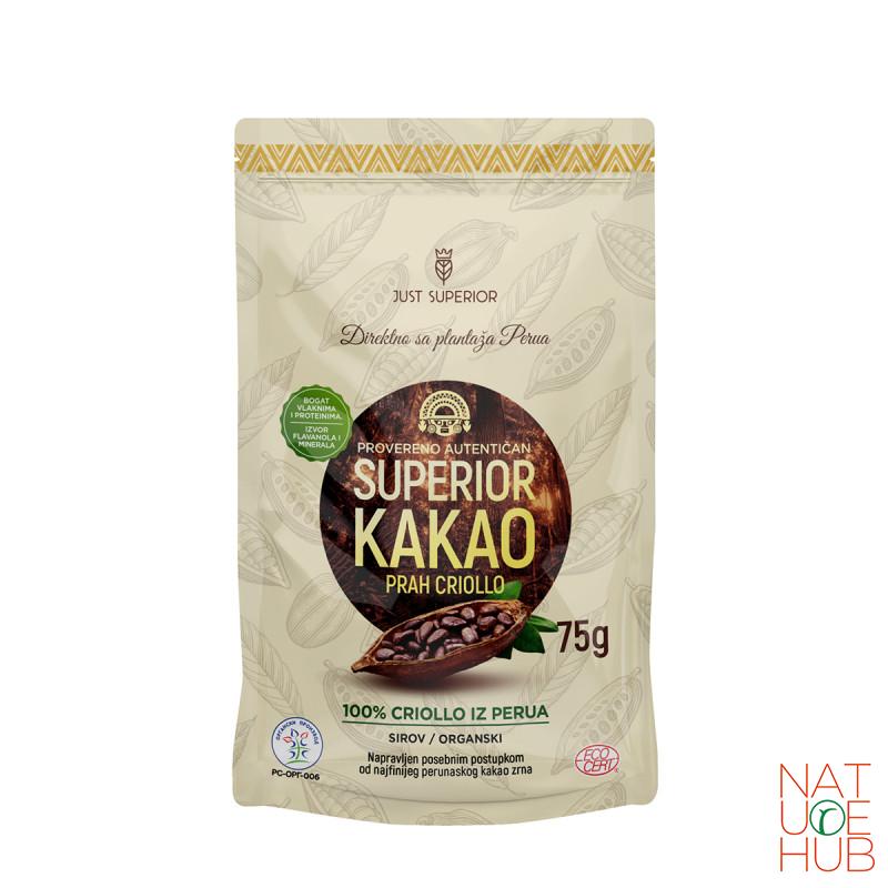 Superior organski kakao criollo prah, 75g 
