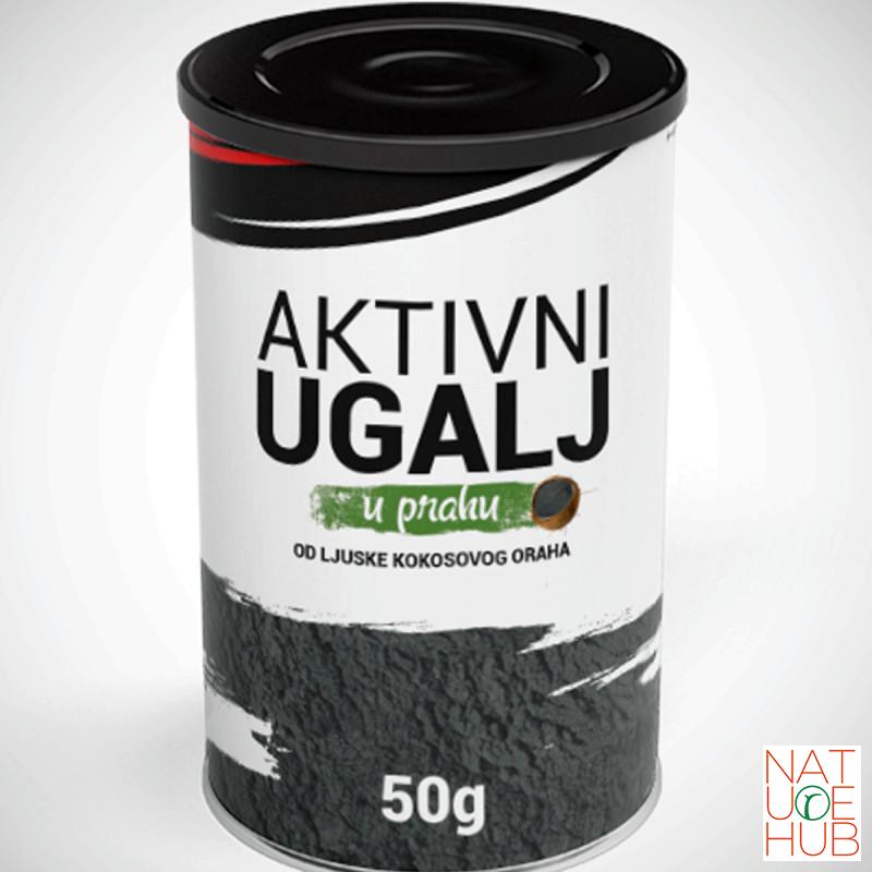 Aktivni ugalj od ljuske kokosovog oraha u prahu, 50g 